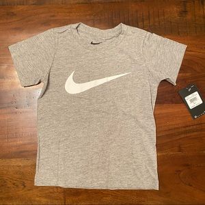 Nike Boys gray swoosh tee shirt